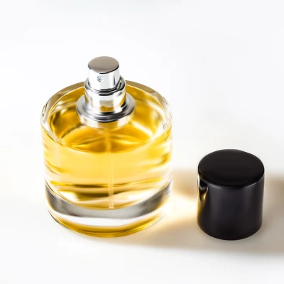 Bouchon de parfum magnétique en aluminium noir mat