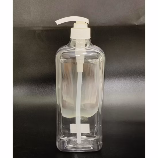 Bouteille en plastique de lotion de shampooing d'emballage cosmétique carré pour animaux de compagnie de 250 ml 1 L