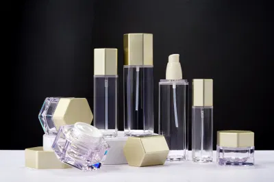 Bouteille d'emballage en acrylique transparent pour les soins de la peau